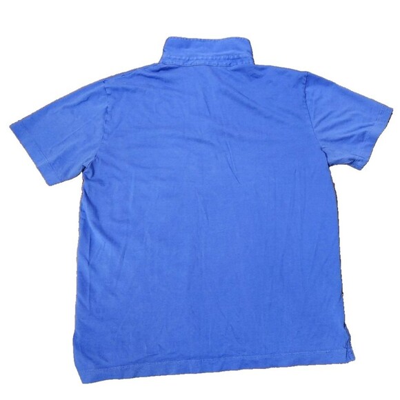 Patagonia Men's Organic Cotton Polo Shirt | Blue, Salmon Logo, Size M, EUC - Picture 2 of 9